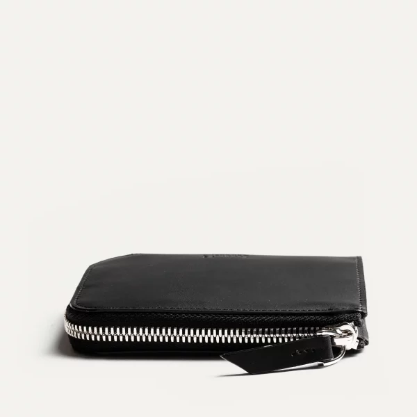 CHA lundi leather wallet CHARLES Black back jpg