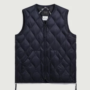 TAI Nv Blaw Taion Clothing Jacket Vest Military V Neck W Zip Down Vest Dark Navy jpg