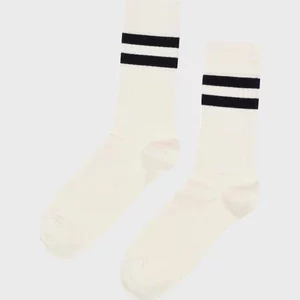 Retro cotton sock Socks KC Cream navy jpg