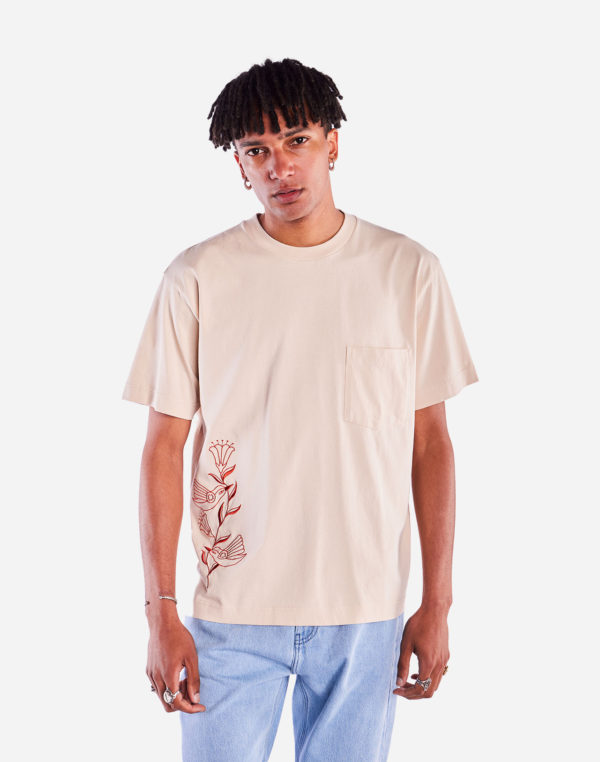 t shirt ample hummingbirds creme