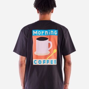 t shirt ample morning coffee noir carbone