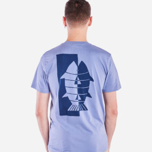 t shirt seabass bleu azur